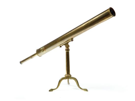 Appraisal: BRASS TELESCOPE Probably England th century Large telescope on a