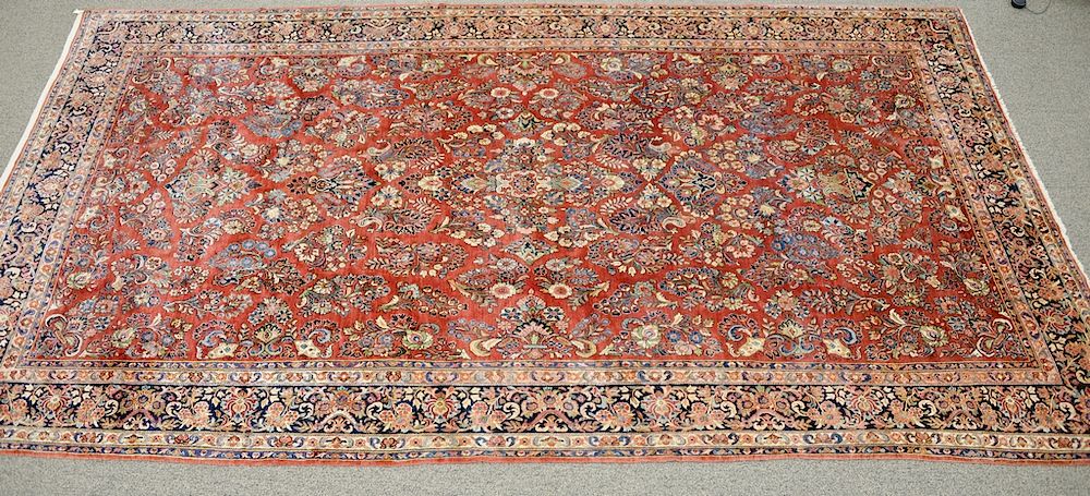 Appraisal: Sarouk Oriental carpet ' x ' Sarouk Oriental carpet '