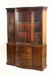 Appraisal: BREAKFRONT - th c two section mahogany Breakfront The top