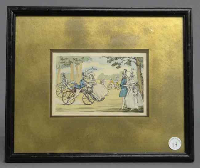 Appraisal: Litho Pierre Leroux ''Sunday Outing'' Image '' x '' frame