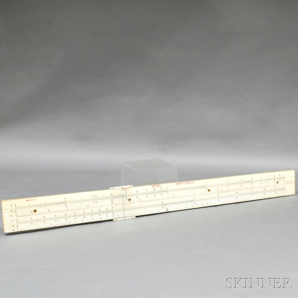 Appraisal: Keuffel Esser Co Painted Slide Rule th century lg in