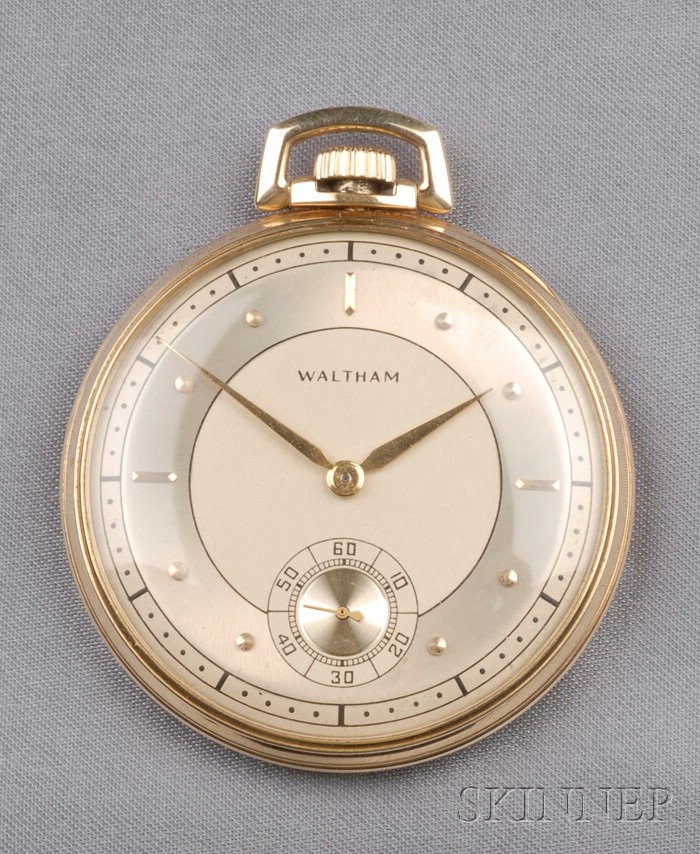 Appraisal: kt Gold Open Face Pocket Watch Waltham the two-tone metal