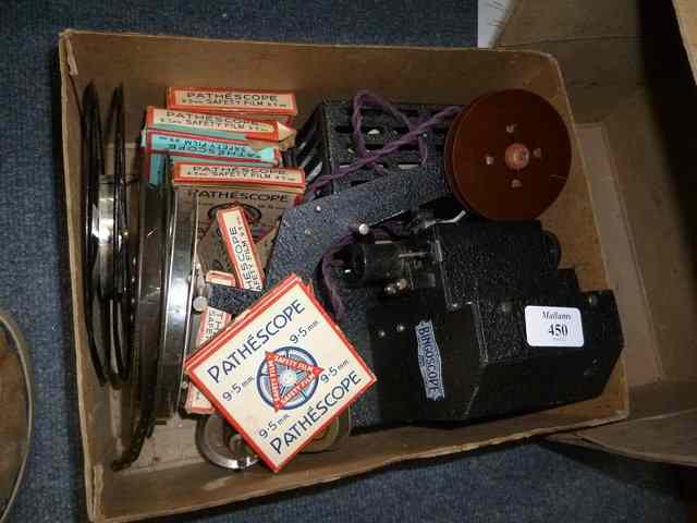 Appraisal: A BINGOSCOPE HOME PROJECTOR together with a number of pathescope