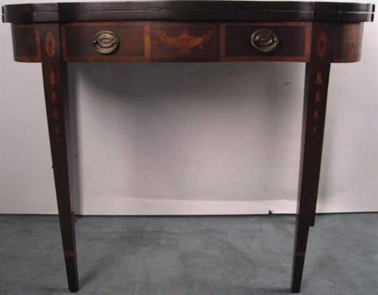 Appraisal: A th C Folding Top Mahogany Table with shaped top