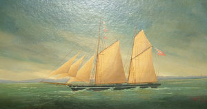 Appraisal: J Winter British Provincial School circa - A two masted