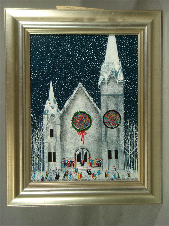 Appraisal: Harry Dunn American PA - PAFA acrylic on board Christmas