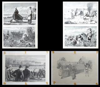 Appraisal: Group of Nineteen Harper's Weekly Prints th c most of