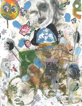 Appraisal: Dexter Davis American Contemporary Untitled Mixed media collage on paper