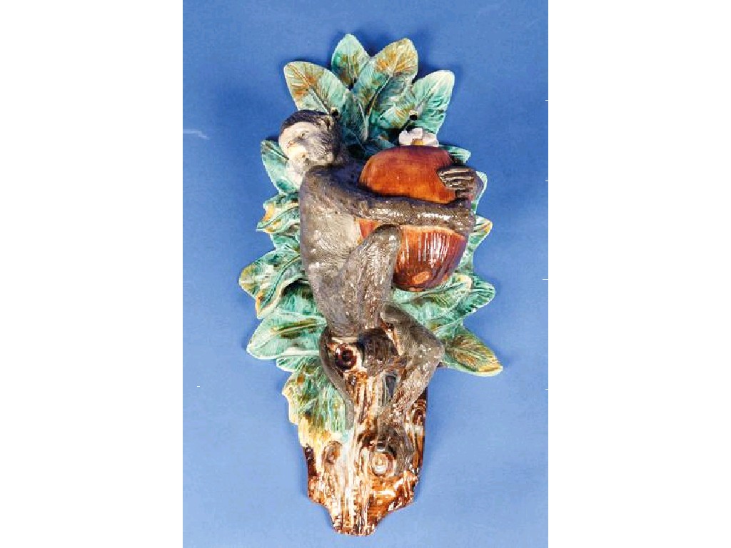 Appraisal: A TH CENTURY FRENCH MAJOLICA WALL DECORATION in the form