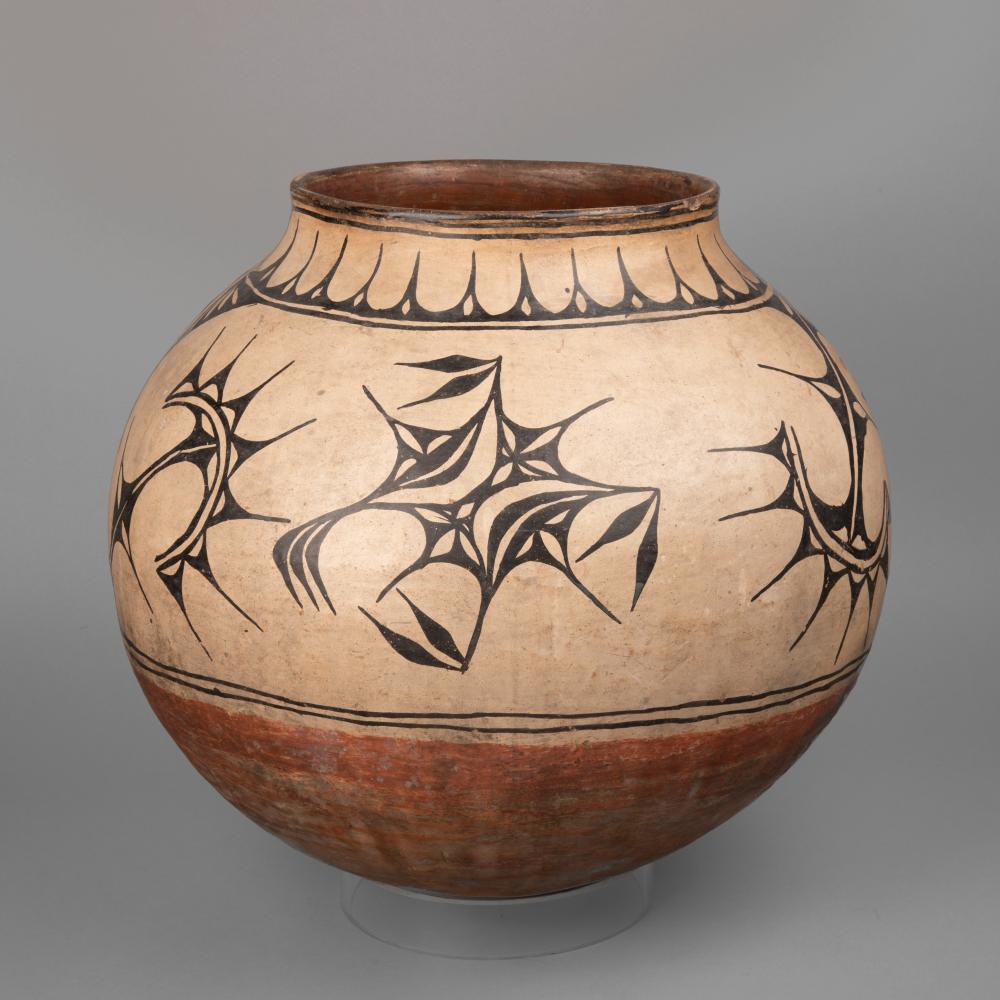 Appraisal: Santo Domingo Cochiti Storage Jar ca fired clay pigments Dimensions