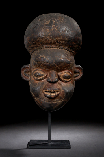 Appraisal: Fine Bekom Peoples Helmet Mask Cameroon Grasslands the wood mask