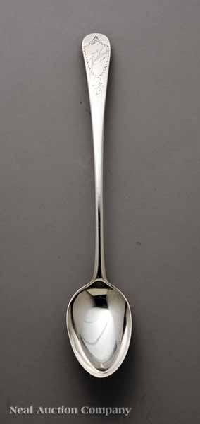 Appraisal: A George III Sterling Silver Dressing Spoon Hester Bateman London