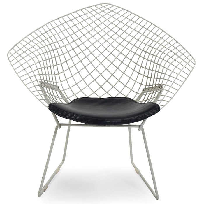 Appraisal: Harry Bertoia Diamond chair by Knoll International wire coated wire