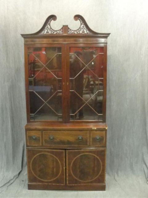 Appraisal: BAKER Mahogany China Cabinet From the same estate as the