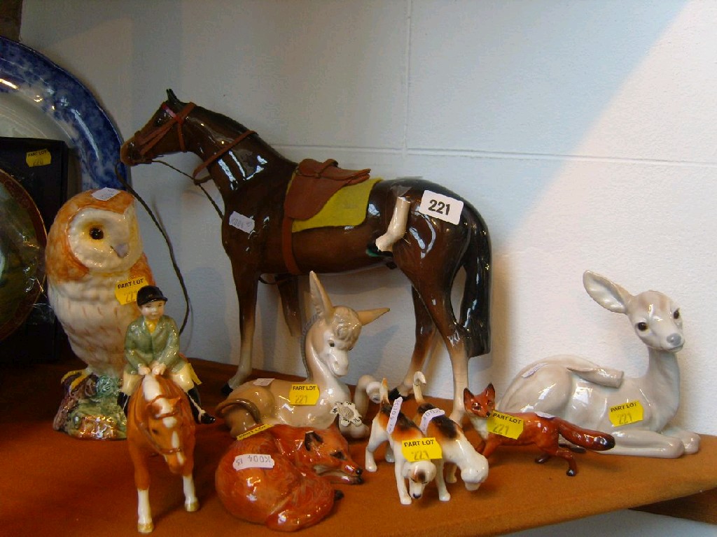 Appraisal: A collection of Beswick and other animals and birds for