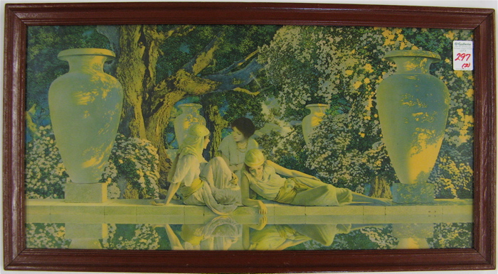 Appraisal: TWO MAXFIELD PARRISH COLOR PRINTS Garden of Allah in by