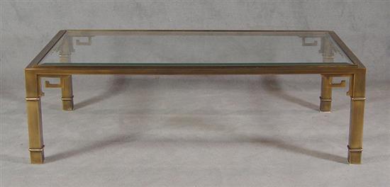 Appraisal: Mastercraft Bronze Glass Chinese Style Coffee Table Mid th Century