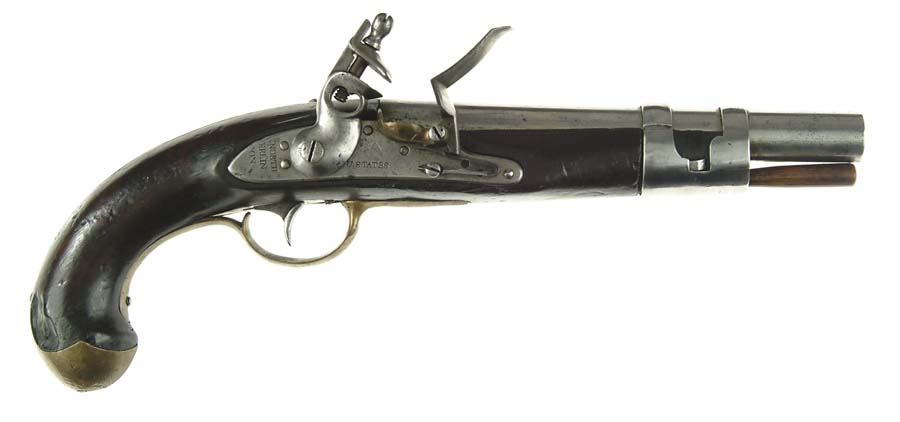 Appraisal: NORTH MODEL FLINTLOCK MARTIAL PISTOL Cal - rnd bbl Standard