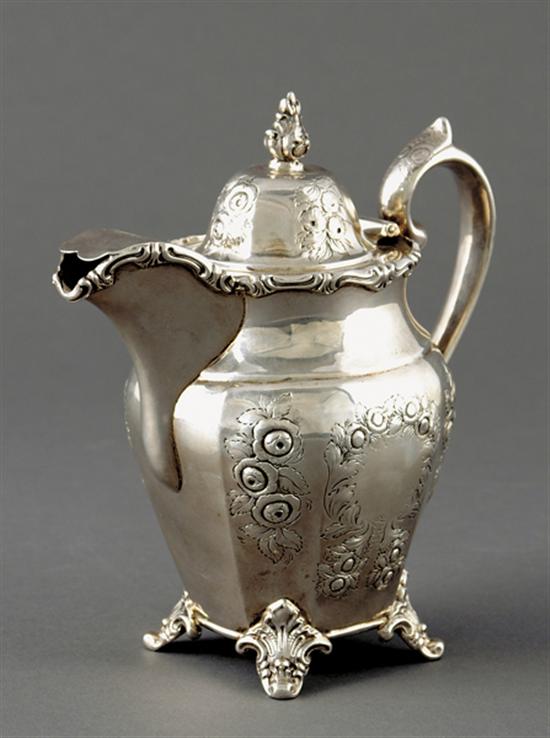 Appraisal: Southern coin silver milk pitcher Hayden Charleston South Carolina circa