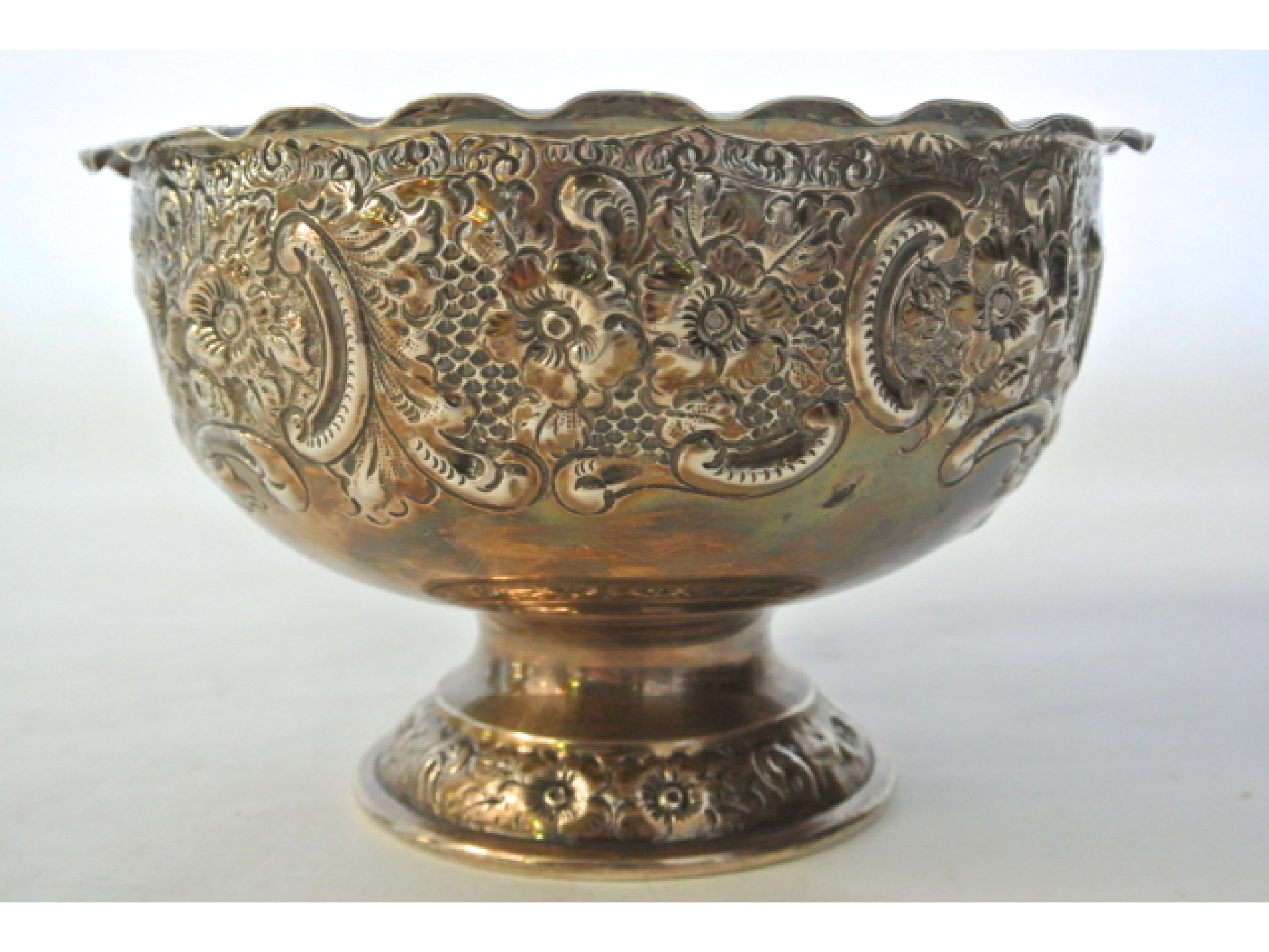 Appraisal: A late Victorian silver rose bowl James Wakely Frank Clarke