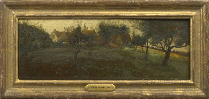 Appraisal: George William Whitaker American - Wooded Landscape with Houses oil