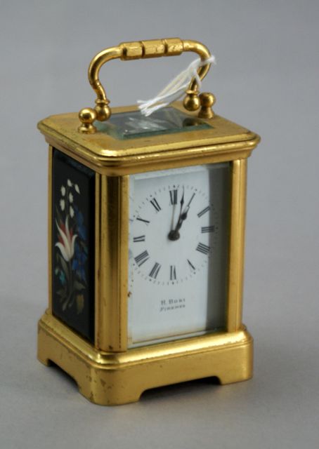 Appraisal: A French carriage clock maker H Boni Firenze the rectangular