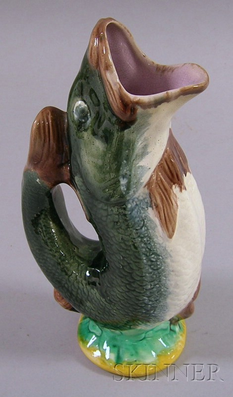 Appraisal: Majolica Gurgling Fish Jug ht in