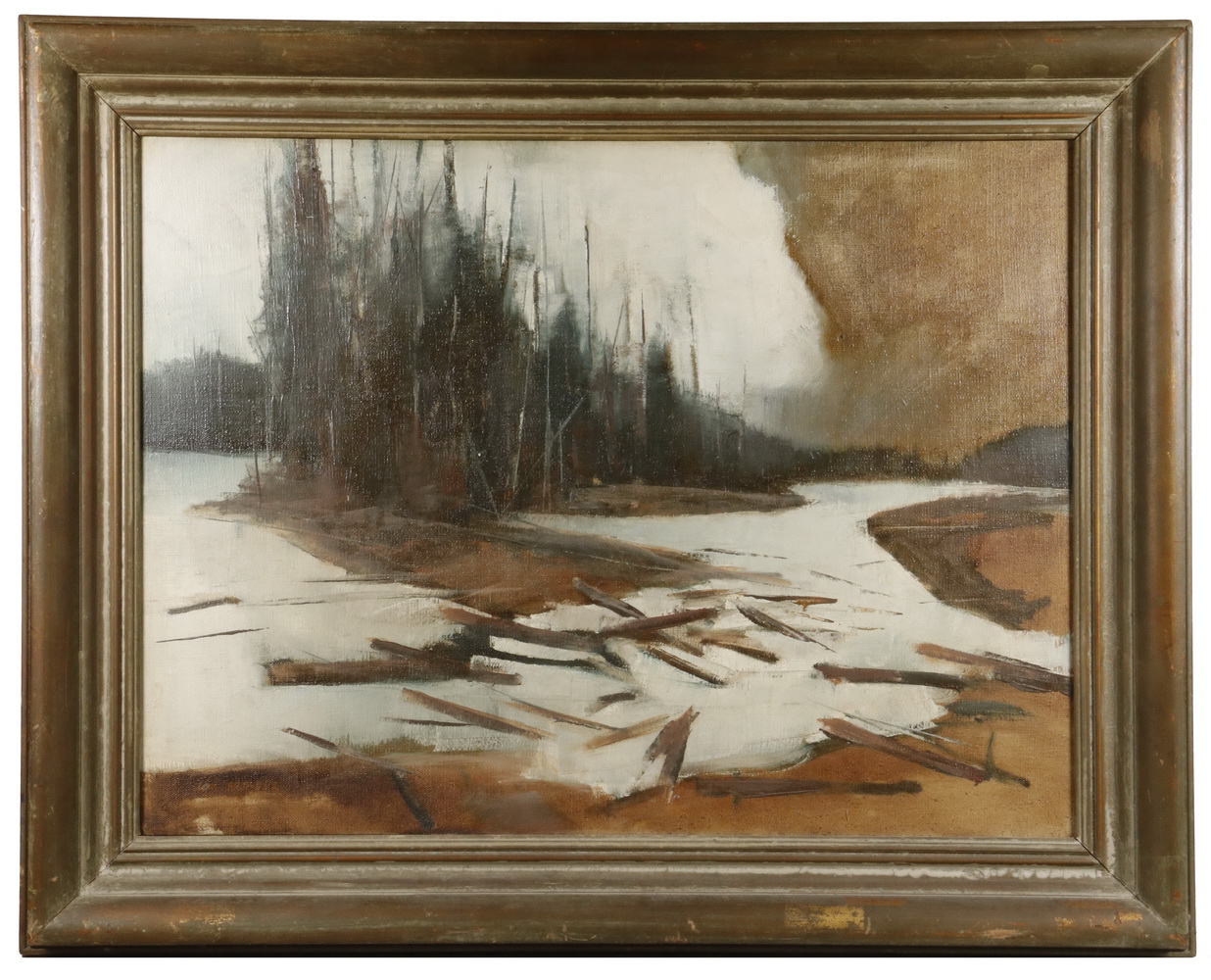 Appraisal: UNIDENTIFIED ARTIST CONTEMPORARY MAINE Kennebec oil on canvas illegibly signed