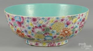 Appraisal: Chinese porcelain millefiori bowl th c '' h '' dia