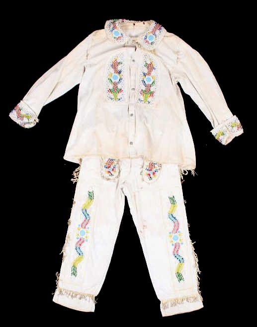 Appraisal: Buffalo Bill's Wild West Beaded Warriors Outfit This lot gives