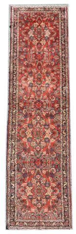 Appraisal: Hand-tied Persian Sarouk runner approx ' l ' w