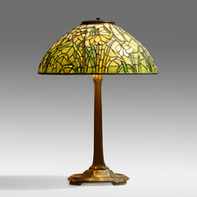 Appraisal: Tiffany Studios DAFFODIL TABLE LAMP USA c leaded glass patinated