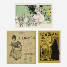 Appraisal: Various Artists THREE POSTERS FOR THE BOOKMAN MAGAZINE lithograph in