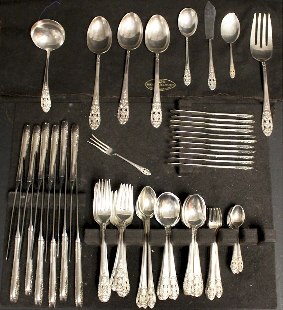 Appraisal: Fine Arts Sterling Silver Flatware Service In the Crown Princess