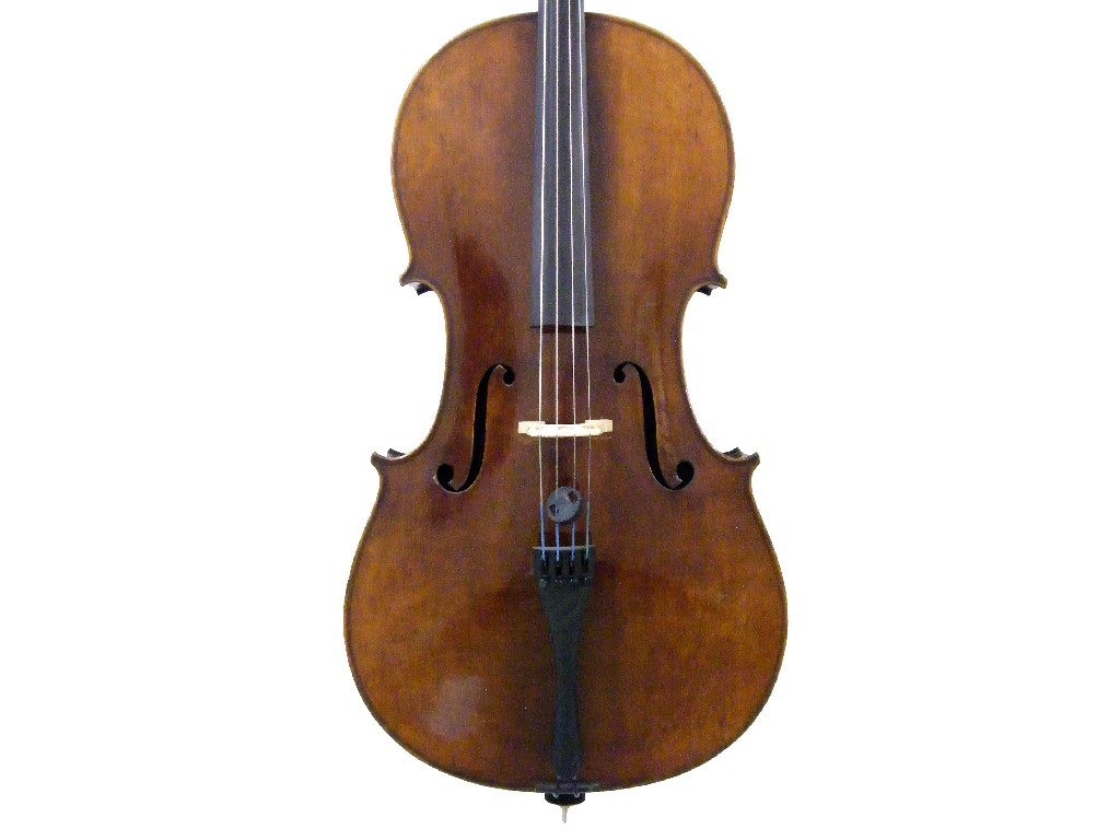 Appraisal: Good German violoncello labelled Atelier fur Kunstlerischen Geigenbau Alban Voigt