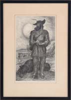 Appraisal: JOHN STEUART CURRY American - THE PLAINSMAN Limited edition signed