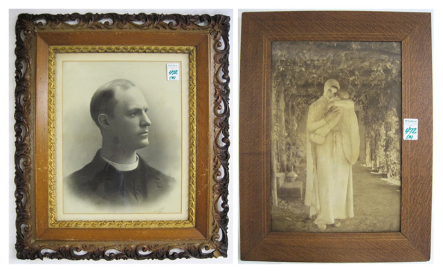 Appraisal: TWO VICTORIAN PHOTOGRAPHS portrait of a cleric by signed Browning