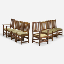 Appraisal: Gustav Stickley and L J G Stickley DINING CHAIRS ASSEMBLED