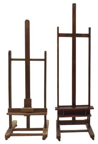 Appraisal: lot of French adjustable artist's easels early th c both