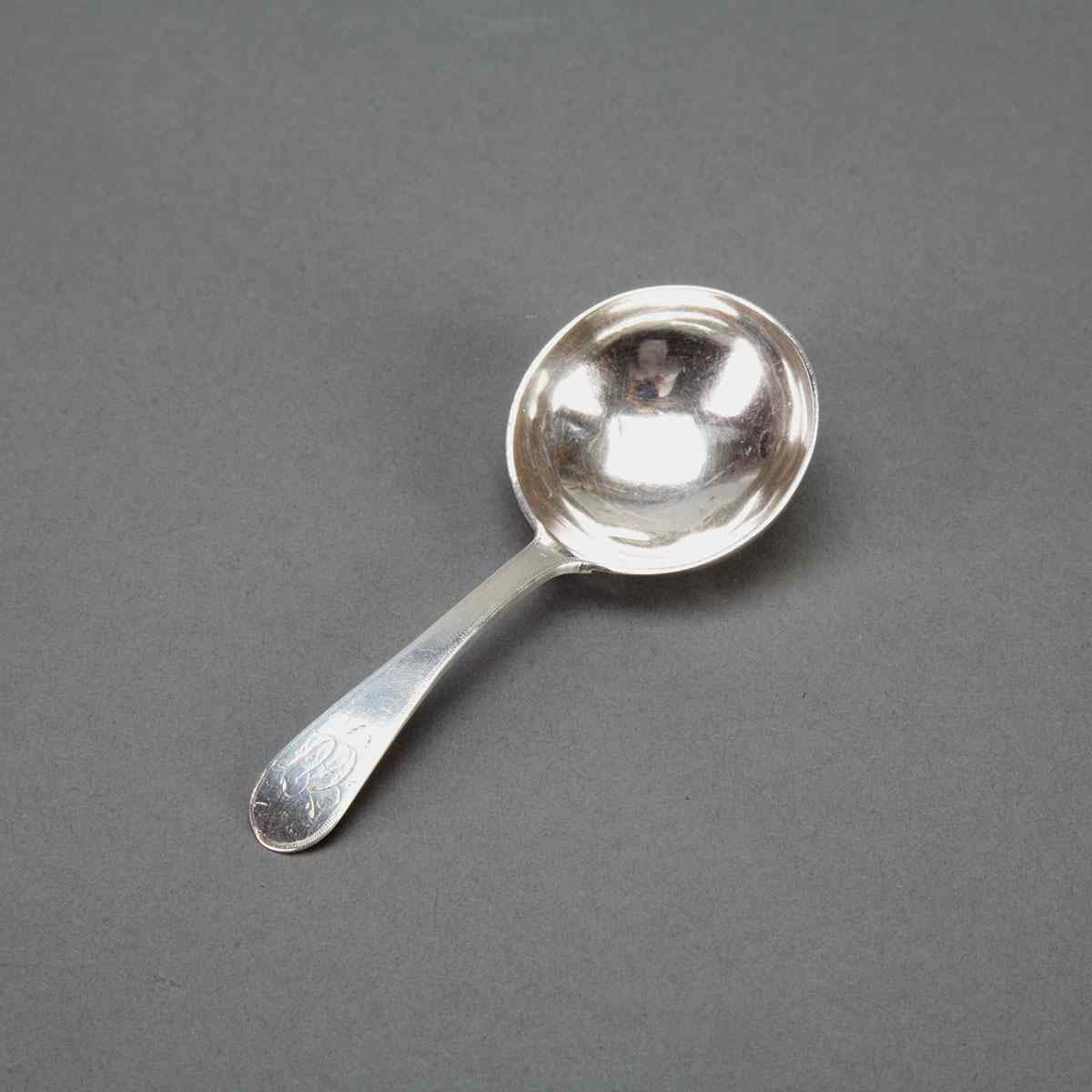 Appraisal: Canadian Silver Large Caddy Spoon Laurent Amiot Quebec Que c