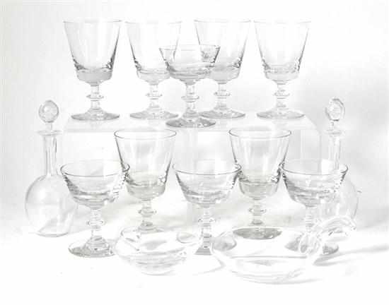 Appraisal: Collection of Steuben and Baccarat crystal Steuben dishes W ''