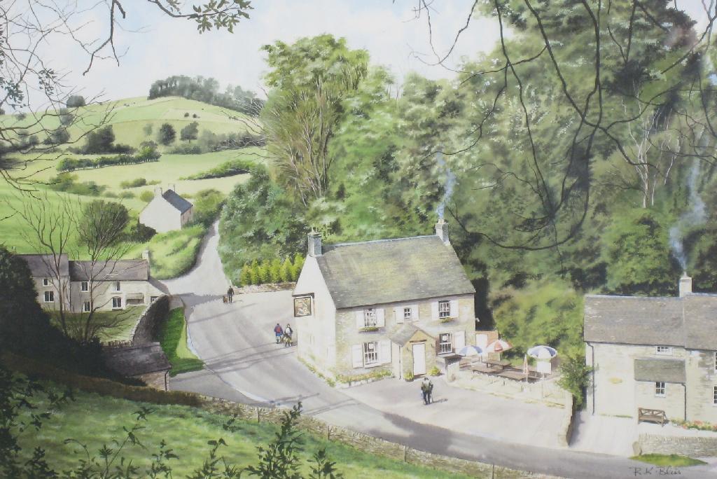 Appraisal: RALPH BLISS Hopedale Derbyshire signed watercolour x in and a