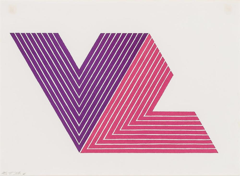 Appraisal: FRANK STELLA American b Ifafa I from V Series color