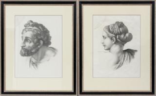 Appraisal: STIPPLE ENGRAVINGS OF ROMAN BUSTS STIPPLE ENGRAVINGS OF ROMAN BUSTS