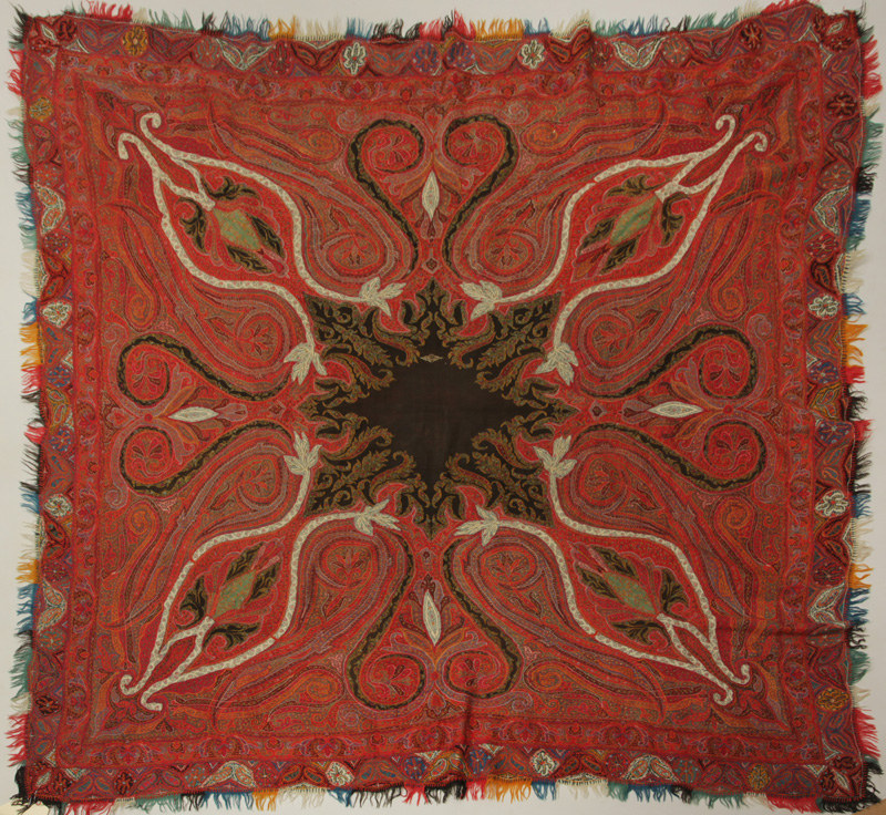 Appraisal: Paisley Kashmiri Wool Shawl x in Estimate -