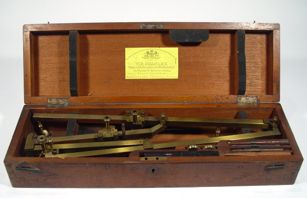 Appraisal: th Century mahogany cased brass pantograph with accessories