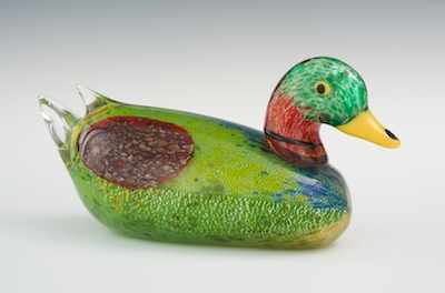 Appraisal: Franco Moretti Italian th Century A Murano art glass duck