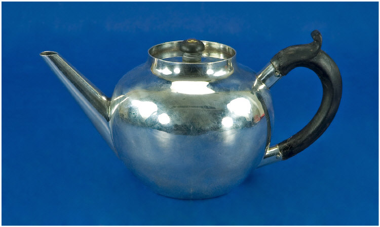 Appraisal: Silver Bullet Shaped Georgian Style Teapot Fully Hallmarked For London