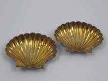 Appraisal: A pair of Russian silver gilt shell salts St Petersburg