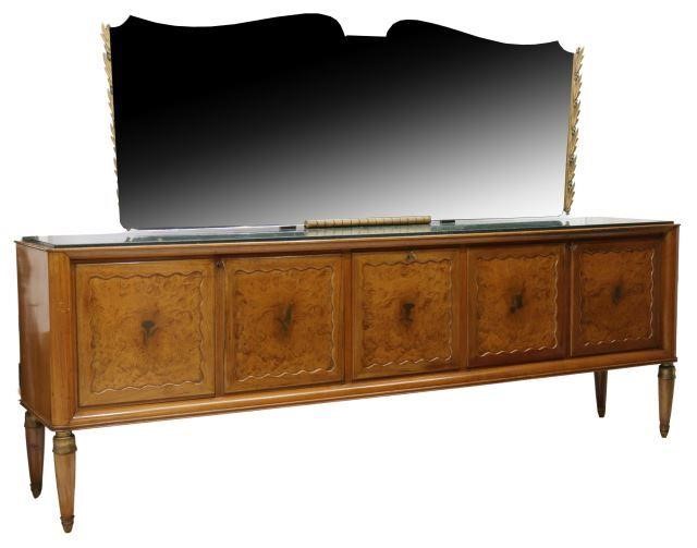 Appraisal: Italian mid-century modern mahogany sideboard attributed to Paolo Buffa Italian